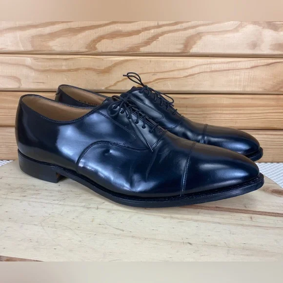 Johnston & Murphy Optima Oxford Shoes Men's 16 US Black Leather 22-2981 Lace-up - Picture 2 of 11